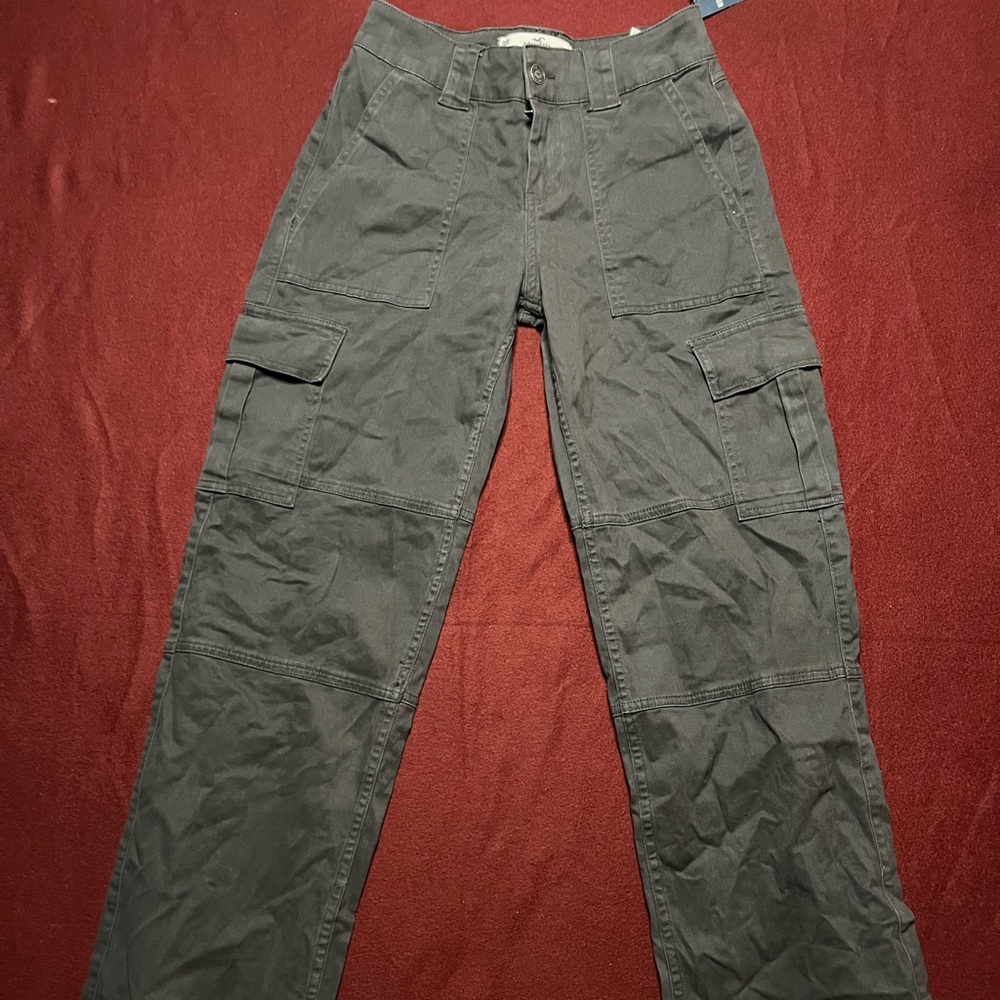 LOW-RISE Y2K BAGGY CARGO PANTS / Dark Grey